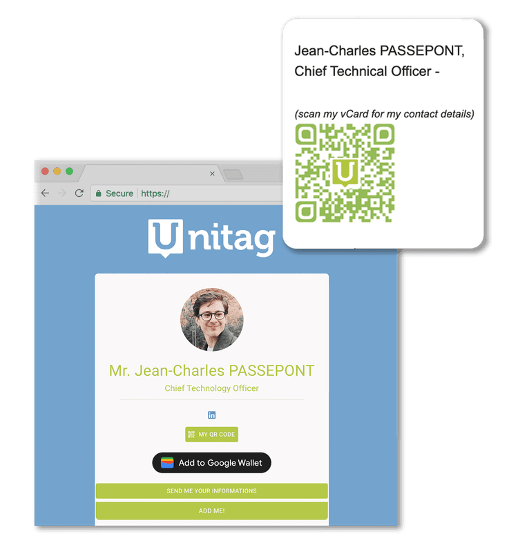 showcase vCard Pro Digital business card for enterprise